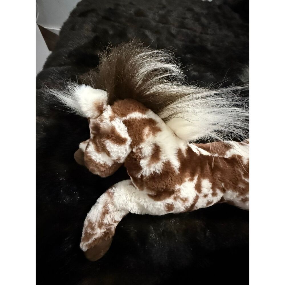 Douglas Duke Appaloosa Horse Stuffed Animal Pony White & Brown‎ Plush Cuddle Toy